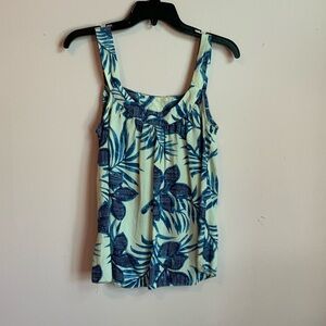 Hilo Hattie Blue and White Floral Camisole
